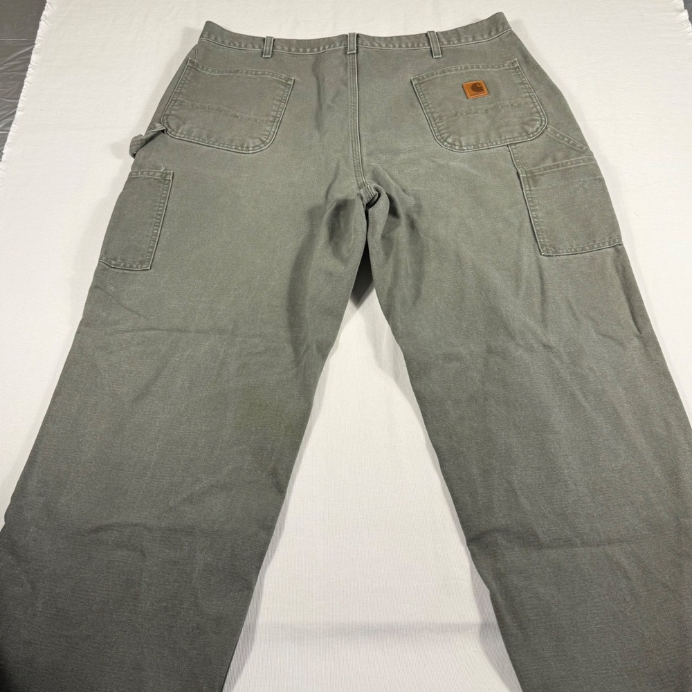 Carhartt Mens Grey Relaxed Fit Carpenter Pants 40x32 Work Utility Gorpcore - Picture 10 of 10